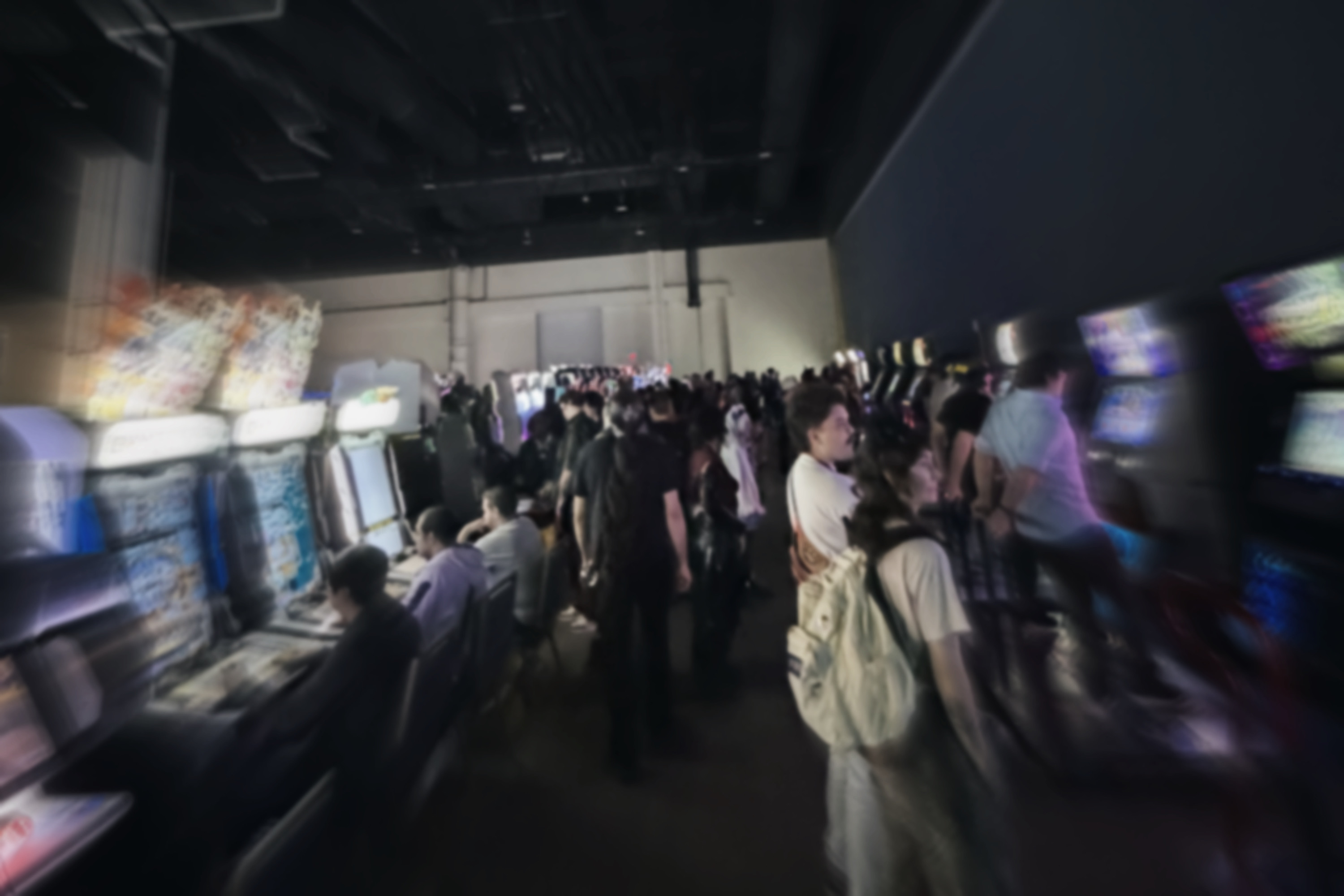 The arcade floor at MAGfest